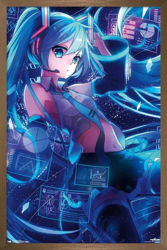 Miniatura 13 de Trends International Hatsune Miku - Póster de pared con pantallas, 14.725 x 22.375 pulgadas, paquete de póster y montaje prémium Paquete de póster