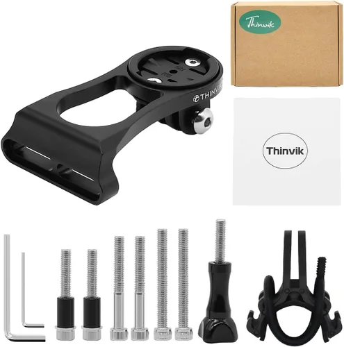 Miniatura 6 de Thinvik Soporte para computadora de bicicleta para Garmin Edge, Gopro Combo Mount, compatible con todas las computadoras GPS Garmin Series 1030 1000