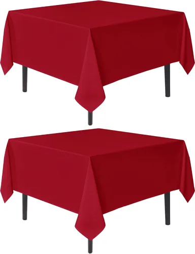 Miniatura 41 de Sancua Manteles cuadrados pequeños de 36x36 pulgadas - Mantel beige para mesas cuadradas o redondas, mantel de poliéster lavable para mesas