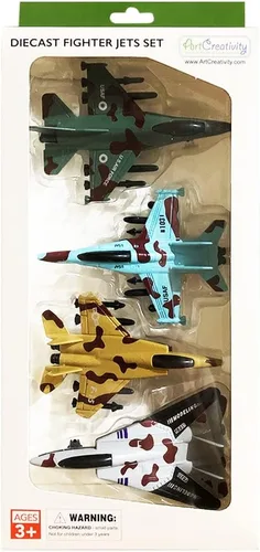 Miniatura 7 de ArtCreativity United Sates Air Force - Juego de 4 juguetes de combate fundido a presión de la Fuerza Aérea de los Estados Unidos, mecanismo