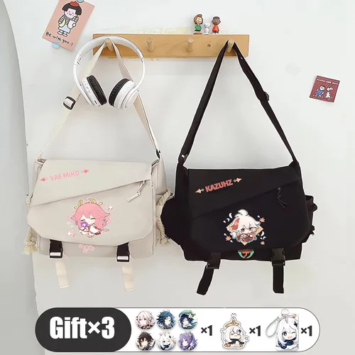 Miniatura 3 de Bolso Furina Crossbody Bag Single Shoulder Bag Adulto Anime 3D Print Mochila Negro Bolsa
