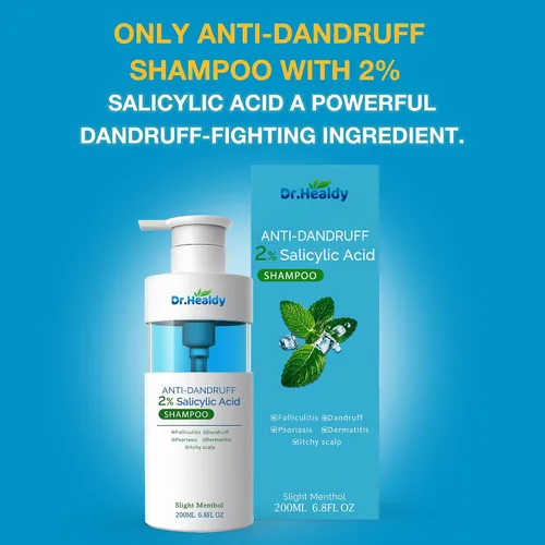 Miniatura 6 de Dr.Healdy juego de champú y acondicionador anticaspa - 2% de ácido salicílico, detiene la descamación y la picazón del cuero cabelludo – Sin sulfato