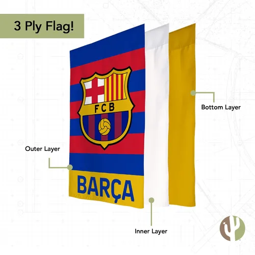 Miniatura 3 de Desert Cactus Bandera de jardín del FC Barcelona FCB – 19 x 12 pulgadas, bandera de fútbol Barcelona Barça Barça Barça, para exhibición al aire