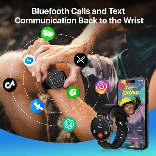 Miniatura 11 de AI Chatgpt, reloj inteligente para hombre, reloj traductor, rastreador de actividad física con monitor de frecuencia cardíaca y sueño
