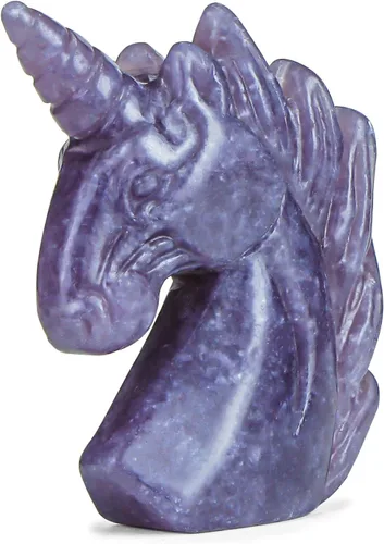 Miniatura 9 de Artistone Figuras de piedra de unicornio de jade de aventurina verde de 2 pulgadas talladas a mano, adorno de unicornio de cristal, símbolo