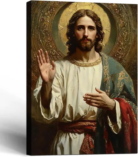 Miniatura 9 de Cuadro enmarcado de cruz de Jesús en lona para pared, arte impreso en blanco y negro, pintura cristiana, póster inspiradora, Jesús católico