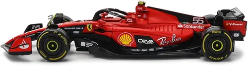 Miniatura 7 de HTLNUZD Bburago 2023 1/43 SF23#55 - Modelo de coche de carreras para F1 Scuderia Ferrari 1:43 SF23#55 Sainz aleación coche fundido a presión