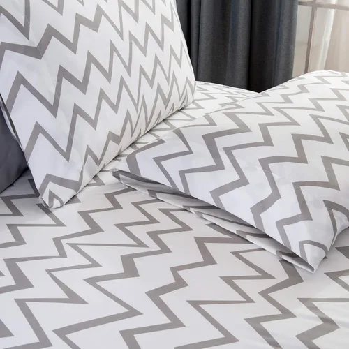 Miniatura 5 de Elegant Comfort Chevron Pattern Collection - Juego de sábanas de 4 piezas de bolsillo profundo de 1500 hilos, resistente a la decoloración