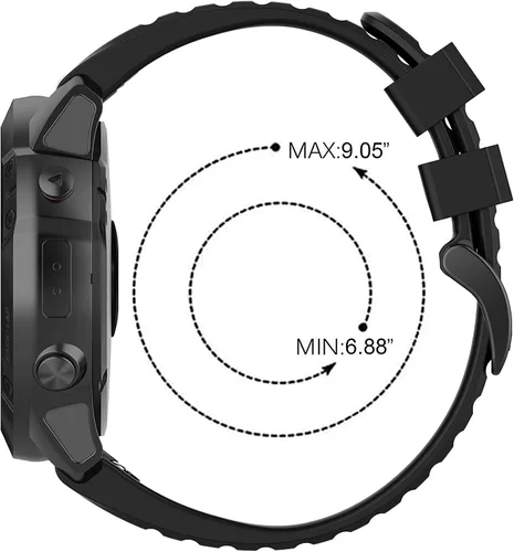 Miniatura 4 de Compatible con Garmin Fenix 6X, correa de silicona de 0.86 pulgadas de ancho, repuesto para Garmin Fenix 6X/fenix 6X pro/Fenix 6X Sapphire/Fenix