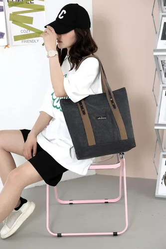 Miniatura 2 de Bolso de mano para mujer, bolso grande de compras con bolsillo