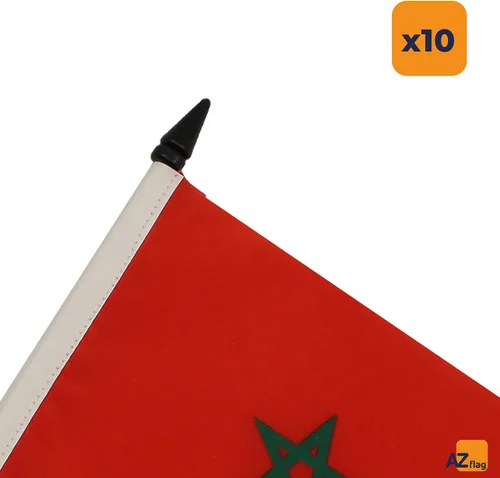 Miniatura 203 de AZ FLAG Sierra Leone Bandera de mesa 5'' x 8'' - Bandera de escritorio de Sierra Leona 21 x 14 cm - Bastón y base de plástico negro