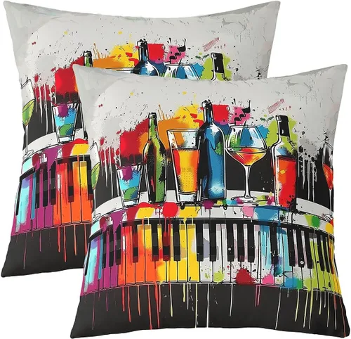 Miniatura 20 de Homewish Fundas de almohada de música de piano