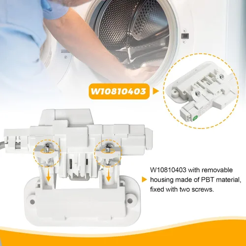 Miniatura 5 de W10810403 W10861642 W10787836 cerradura de tapa de lavadora cabrio (garantía de 15 años) - Reemplazo para whirlpool Cabrio kenmore Serie 600 700