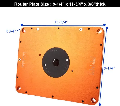 Miniatura 4 de O'SKOOL Sistemas de elevación de enrutador motorizado para motores de 3-1/2 pulgadas de diámetro, 9-1/4 pulgadas x 11-3/4 pulgadas, kit de anillo