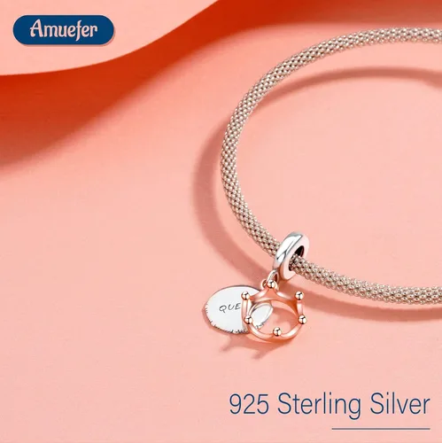 Miniatura 89 de Amufer S925 Charms for Women, compatible with Pandora Bracelets and Necklaces, Jewelry Gift