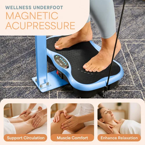 Miniatura 3 de Lifepro TrimLite Vibration Plate with Handle — Vibration Plate Exercise Machine with 99 Speed Levels, Bluetooth & Magnetic Acupoints — Whole Body