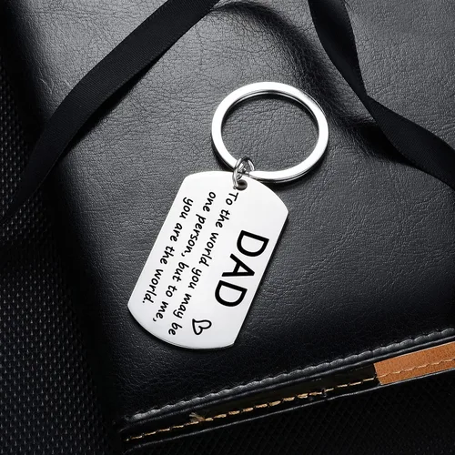 Miniatura 4 de YEEQIN Regalos para papá de hijo e hija, llaveros de regalo para papá, padrastro, llaveros para hombre, para papá, papá, padrastro, padrastro