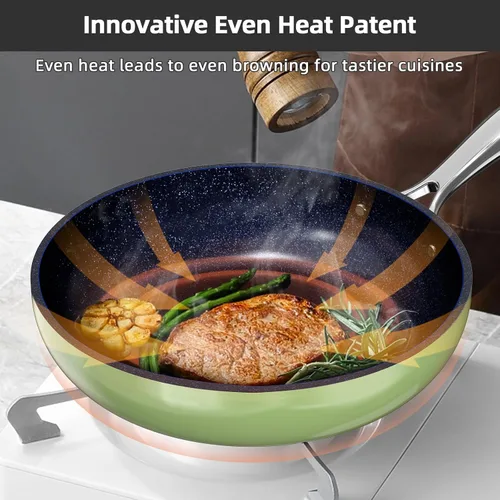 Miniatura 3 de Nuwave Lux - Juego de utensilios de cocina forjados ligeros de 13 piezas, sin PFAS, revestimiento de cerámica saludable G10 Duralon, ultra
