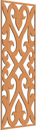 Miniatura 180 de Keene Paneles de pared decorativos de madera con calado, 9 3/8 pulgadas de ancho x 24 3/8 pulgadas de alto x 1/4 de alto, roble rojo rojo (Red Oak)