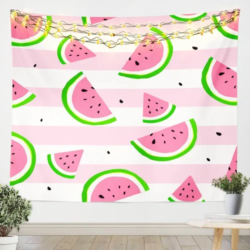 Miniatura 3 de Manfei Bonito tapiz de aguacate con estampado de corazones verdes y grises para colgar en la pared para niños, niñas y adolescentes, tapiz de pared