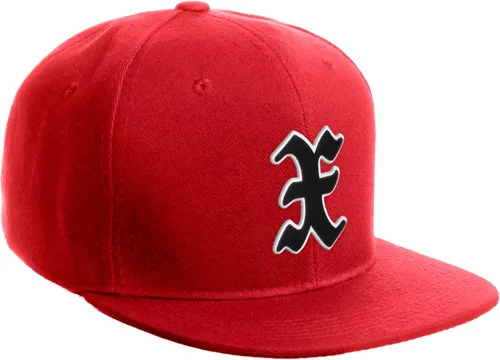 Miniatura 829 de Daxton Gorra clásica con visera de billete plano con letras del alfabeto inglés antiguo de la A a la Z