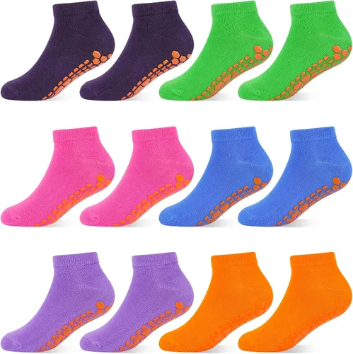 Miniatura 7 de HYCLES Calcetines Antideslizantes para Niños y Niñas Pequeños Calcetines de Agarre para Tobillo Calcetines Adhesivos Antideslizantes para Niños 6