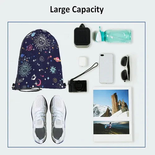 Miniatura 3 de Beabes Bohemia Retro Rayas Cordón Bolsas Mochila Gimnasio Bolsa con Cordón, Multi-a111, Mochilas de viaje