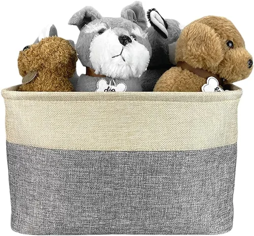 Miniatura 7 de Cesta de almacenamiento plegable personalizada con un bonito perro Bulldog inglés, plegable, de tela resistente, cubo de almacenamiento para Gris