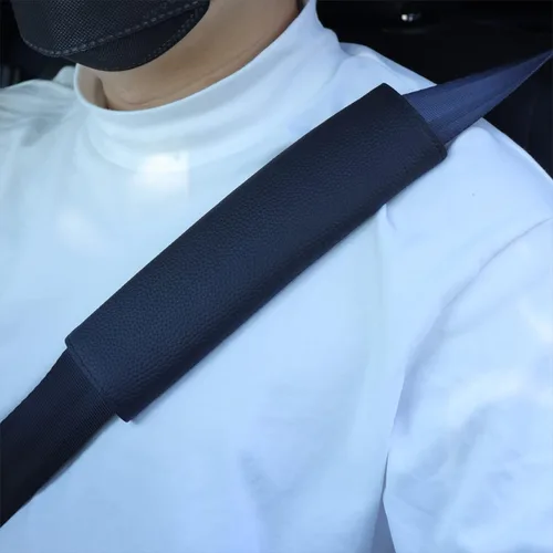 Fundas para cinturón de seguridad de automóvil para adultos, almohadilla de cuero suave para el hombro del cinturón de seguridad, cojín protector