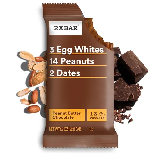 Miniatura 6 de RXBAR - Barras de proteína, con 12g de proteína, snacks libres de gluten, sabor a chocolate con mantequilla de maní (6 cajas, 30 barras)
