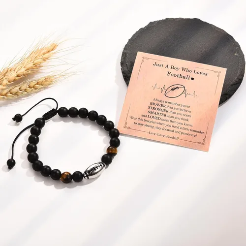 Miniatura 5 de EFVISD Pulsera de fútbol, fútbol, baloncesto, béisbol, regalos para adolescentes, niños, jugadores, equipo, hijo, nieto, hermano, sobrino, amigo