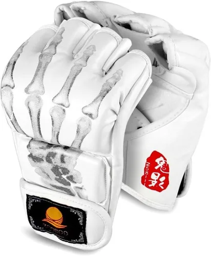 Miniatura 10 de ZooBoo MMA Gloves, Half-Finger Boxing Fight Gloves MMA Mitts with Adjustable Wrist Band for Sanda Sparring Punching Bag Training