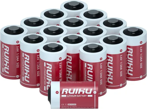 Miniatura 9 de Paquete de 8 baterías de litio ER14250 LS14250 de 3.6 V, 1/2AA tamaño 1200 mAh batería de cloruro de tionilo de litio (Li-SOCl2) certificado