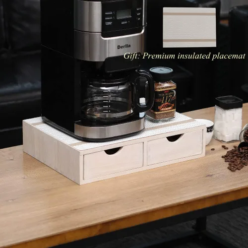 Miniatura 8 de DDYURI Organizador de almacenamiento de cocina con 2 cajones para taza K de café / soporte para cápsulas de café, cajón de organización de oficina