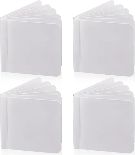 Gueevin 4 Piezas Libro de Cartón de Tapa Dura en Blanco para Niños con Páginas Gruesas y Resistentes para Estudiantes Adultos Dibujo Bocetos