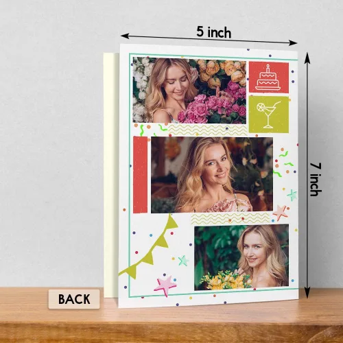 Miniatura 6 de SANDJEST Tarjeta de cumpleaños personalizada con foto personalizada de 5 x 7 pulgadas, tarjeta de felicitación para pareja, marido, esposa, amantes