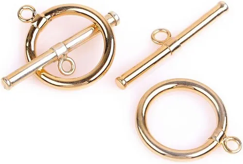 Miniatura 3 de JOE FOREMAN Cierre de joyería de palanca relleno de oro amarillo de 14 quilates para hacer manualidades, collares, pulseras (0.591 in)