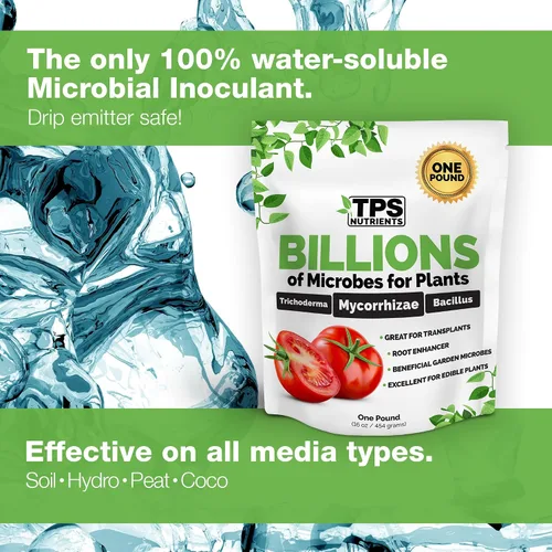 Miniatura 3 de TPS Nutrients Billions - Inoculante de raíces de hongos micorrícicos para plantas, soluble en agua con micorrizas, bacterias y tricoderma, 8 onzas
