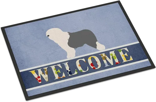 Miniatura 140 de Caroline's Treasures BB8321JMAT - Felpudo de bienvenida Berger Picard de 24 x 36 pulgadas, tapete azul para puerta delantera, para interiores