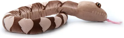 Miniatura 4 de The Petting Zoo Peluche de serpiente Copperhead, regalos para niños, juguete de peluche de serpiente de 54 pulgadas