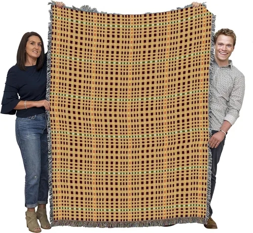 Miniatura 6 de Pure Country Weavers Manta de edredón – Nueve parches de flores – Patrones de regalo de jardín con hojas florales de regazo cuadrado tejido