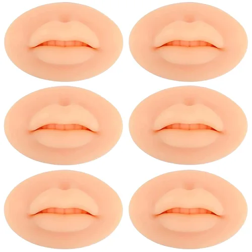Miniatura 15 de Tattoo Fake Lips 3Pcs Tattoos Practice Lips 5D Silicone Lip for Makeup Practices Realistic Tattooss Practicess Skins Training Microblading Practics