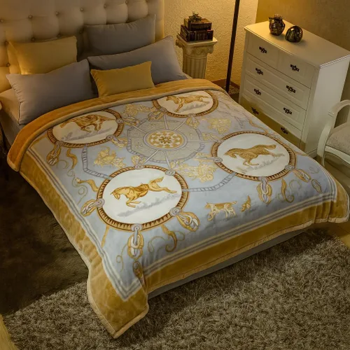 Miniatura 2 de Manta pesada y cálida de felpa de forro polar de invierno, tamaño King, manta pesada de visón coreano, suave y cálida, manta de cama Raschel