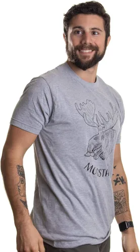 Miniatura 3 de Moostache Dad Joke Funny Stupid Animal Moose Humor Pun Bigote Camiseta para hombre