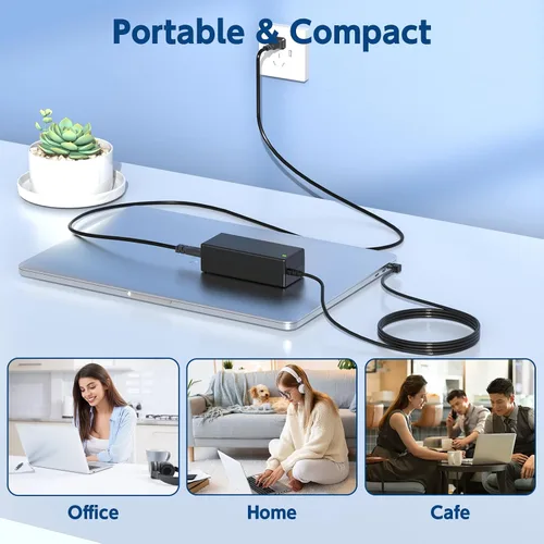 Miniatura 5 de Cargador para portátil de 65 W, 19 V, 3.42 A, compatible con Toshiba Satellite C55 L755 y P755 Series Adaptador de CA de enchufe redondo con un