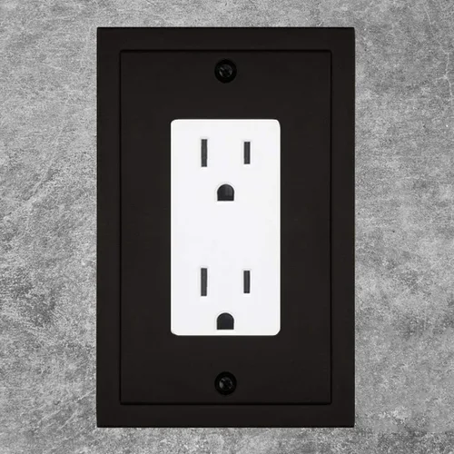 Miniatura 4 de Henne Bery Placa decorativa de pared con borde moderno, tapa de tomacorriente para cubrir enchufe, aleación de zinc maciza duradera