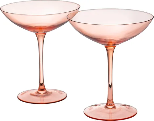 Miniatura 9 de The Wine Savant Champagne Coupes - Copas de champán coloridas de 12 onzas, Prosecco, juego de copas de mimosa, juego de copas de cóctel, cristalería