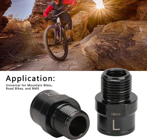 Miniatura 2 de Extensor de pedal, pedal de aleación de 0.630 in/0.6 pulgadas, eje de extensión universal para bicicletas de montaña, bicicletas de carretera BMX