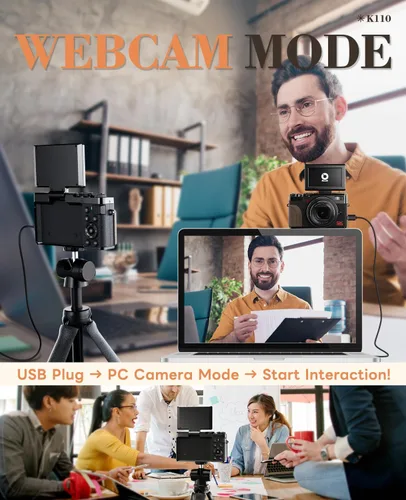 Miniatura 7 de Cámaras digitales True 5K de 64 megapíxeles para fotografía - Enfoque automático, zoom 18X, con pantalla giratoria de 3'' 180°, tarjeta TF de 64 GB