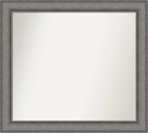 Miniatura 32 de Amanti Art Espejo de pared personalizado no biselado (24.5 x 24.5 pulgadas), marco gris marrón alta, varios tamaños personalizados, espejo de baño